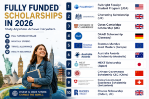 Top 10 Fully Funded Scholarships for International Students in 2026