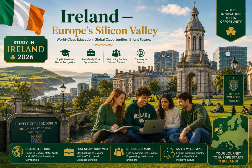 Study in Ireland 2026 Trinity College Dublin tech companies